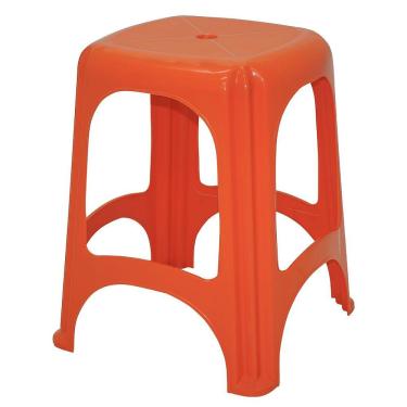 Imagem de Banqueta Baixa Niterói 92411090 Polipropileno Assento Plástico 45cm Laranja Tramontina