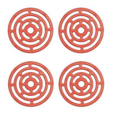 Imagem de Kit 4Un Descanso De Panela Aparador Redondo Vermelho