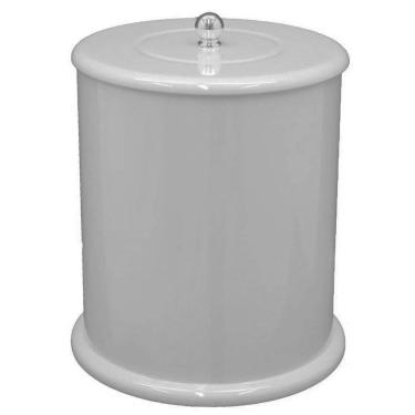 Imagem de Lixeira para Banheiro Mdf Redonda 6 Litros Cinza