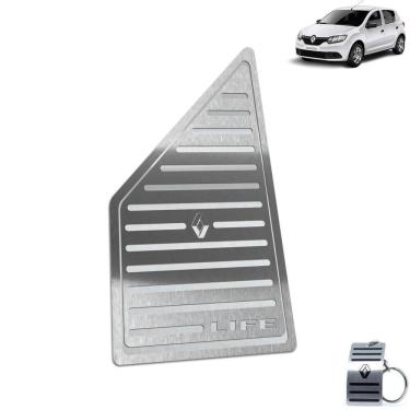 Imagem de Descanso De Pé Aço Inox Renault Sandero Life Prata