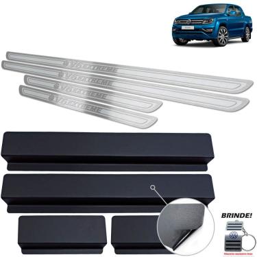 Imagem de Soleira Amarok V6 Extreme 2018 a 2021 Prata Alto Relevo