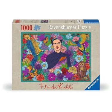 Imagem de Ravensburger Puzzle 12001475 - Frida Kahlo's Paradise: Papageien, Affen und Blüten - 1000 Teile Puzzle für Kunstfreunde und Frida Kahlo Fans ab 14 Jahren