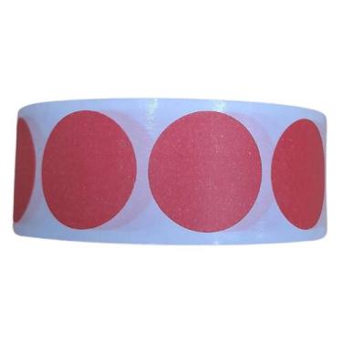 Imagem de Etiqueta Adesiva Bolinha Colorida Vermelho 25mm 2,5 cm Rolo 1000 Unida