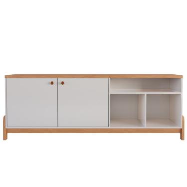 Imagem de Rack Bancada Para Tv De Até 75 2 Portas Sandy Off White-jequitiba