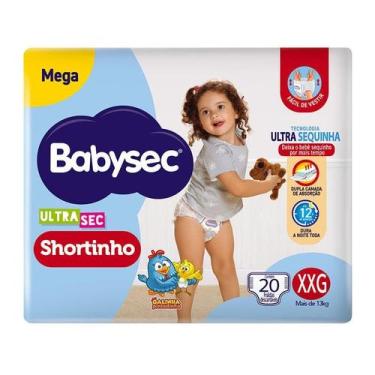 Imagem de Fralda Shortinho Babysec Ultrasec Mega Galinha Pintadinha XXG 20 Unida