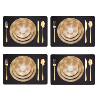 Imagem de 8 Jogo Americano Couro Impermeável Limpa Facil Para Mesa