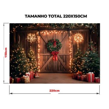 Imagem de Fundo Fotográfico Natal 2,2x1,5m Estúdio e Ensaio Infantil e Familiar 
