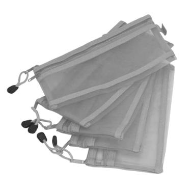 Imagem de Generic Malote Impermeável do Enigma, Tela de Náilon Dos Sacos 10pcs da Malha da Dupla Camada para Cosméticos Artigos de Papelaria para o Papel A6 (Cinza)