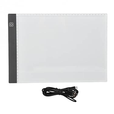 Imagem de A4 LED Prancheta de desenho leve Controle de toque 3 níveis de escurecimento Placa de cópia ultrafina de 3,5 mm com escala precisa para artistas Estudantes Designers PC acrílico