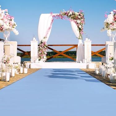 Imagem de Hamakim Blue Weddig Corredor Ruer Mat O-slip Corredor Ruer C Evet Ceremoy Passarela Cs Para Weddigs Festa Igreja Praia Ao Ar Livre Decoratios 2mm Espessura 10x1m, 1.5x25m