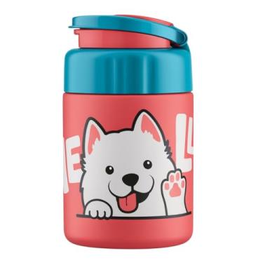 Imagem de Garrafinha de Água Squeeze Fun 300ml Tampa Prática com Alça Fun (Doguinho)