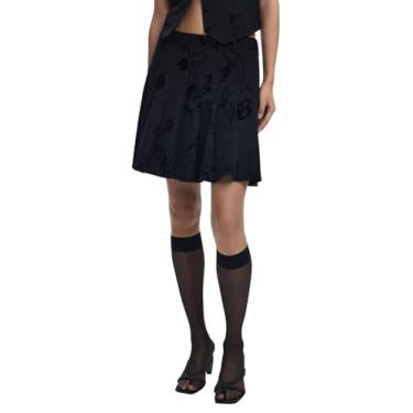 Imagem de Desigual Short feminino com saia de tecido, Preto, GG