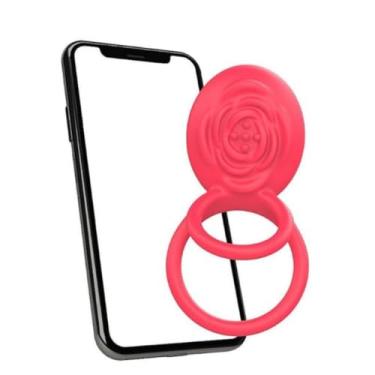 Imagem de Anel Peniano Duplo Com 9 Vibrações E Controle Por Aplicativo Brinquedo Sexual para Casais 8156