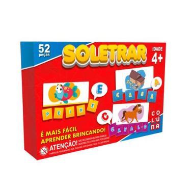 Imagem de Jogo Soletrar Educativo Infantil 52 Peças Coluna Didático