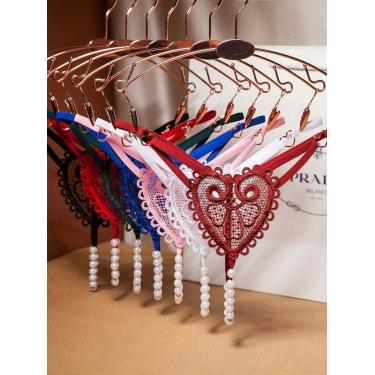 Imagem de Kit 7 Calcinhas Fio Dental de Perolas Lingerie Sexy ElaShopp