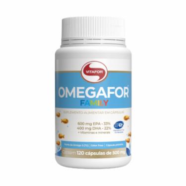 Imagem de Omegafor Family Ômega 3 (33% EPA e 22% DHA) 500mg Vitafor 120 Cápsulas
