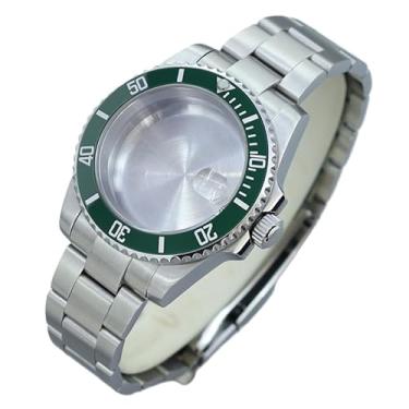 Imagem de FEIYASHI NH35 NH36 NH34 Caixa de relógio de aço inoxidável giratório bisel de cerâmica vidro cristal safira SUB 40 mm relógio clássico, Tampa inferior sólida 8, For Miyota8215 8205 Movement, Caixa de