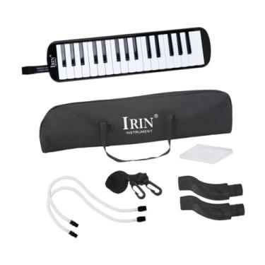 Imagem de menolana infantil com estojo, conjunto completo, fácil de usar, portátil, teclado musical, brinquedo para amigos, iniciantes, presente, Preto