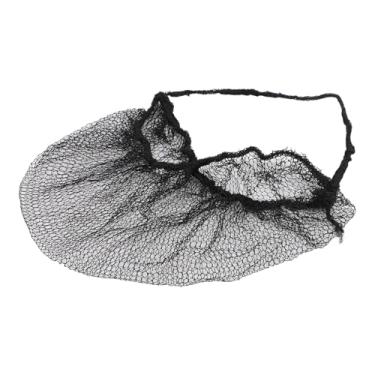 Imagem de Akozon 100pcs Tampas de Rede de Barba Descartáveis ​​com Faixas Elásticas - Mesh de Nylon Respirável Restrições de Barba para Ambientes de Trabalho Limpos - Preto