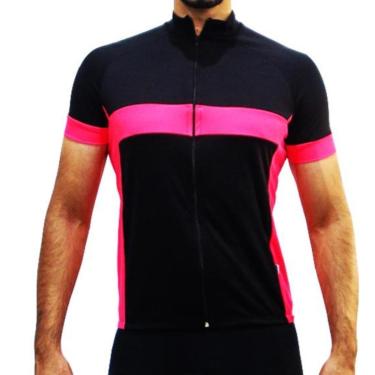 Imagem de Camisa Ciclismo Masculina Proteção UV Dry Mtb  Zíper Total 3 Bolsos-Masculino