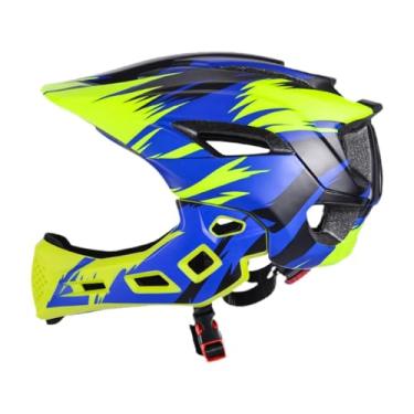 Imagem de oshhni Capacete de Bicicleta Infantil Portátil para Ciclismo, Amarelo Azul