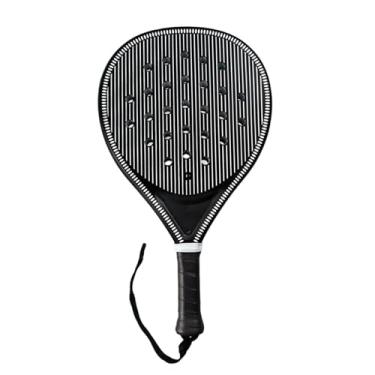 Imagem de Colaxi Raquete de Padel, Superfície de Fibra de Carbono, Punho Antiderrapante, Núcleo de Espuma, Raquete de Padel para Uso Externo para Adultos e Crianças, Preto