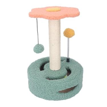 Imagem de Acouto Poste para Arranhar Gatos Com Sino - Torre Multiinterativa para Escalar, Pular e Relaxar, Ideal para Casas Modernas (Rosa)