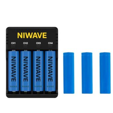 Imagem de Kit Carregador com 3 Baterias Recarregáveis para Microfone Sem Fio, Alta Capacidade e Desempenho Duradouro, Carregamento Rápido USB, Ideal para Apresentações, Igrejas e Eventos