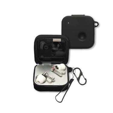 Imagem de Capa para Nothing Ear (3) fones de ouvido 2025, capa FJIASTB de silicone macio à prova de choque com mosquetão e cordão (preto)