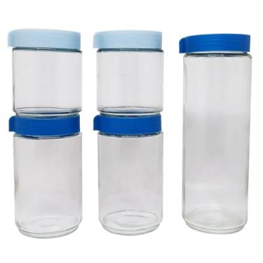 Imagem de Jogo com 5 Pote, Mantimentos, Azul, 1 X 1100/2 X 624/2 X 419, Casambiente