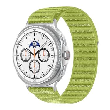 Imagem de Pulseiras de nylon para Samsung Galaxy Watch 8 de 40 mm e 44 mm/Watch 8 Classic de 46 mm e feminina, pulseira esportiva de tecido elástico com fivela de metal para Samsung Watch 8 40 44 e 46 mm