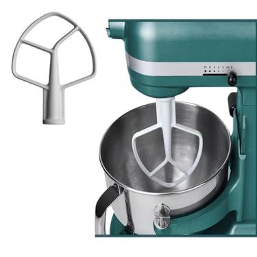 Imagem de Batedeira plana revestida K5AB de substituição, compatível com KitchenAid 4,8L (5Qt.) Batedeiras de suporte de elevação de tigela W10807813. (K5AB)