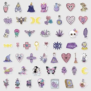 Imagem de 50 adesivos góticos, decalques de vinil de borboleta, adesivos góticos para decoração de garrafas de água, para-choques, bagagem de computador, diário, capacete de guitarra