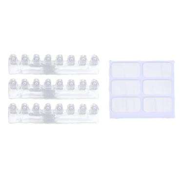 Imagem de Fockety Suporte de Colar de Acrílico, 8 Ganchos Organizador de Colar Transparente Montado na Parede Organizador de Joias Cabide de Com Adesivos para Brincos Pulseiras (Cabide de joias)