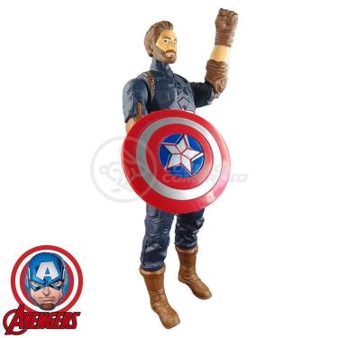 Imagem de Brinquedo Boneco Vingadores Capitão America 29Cm