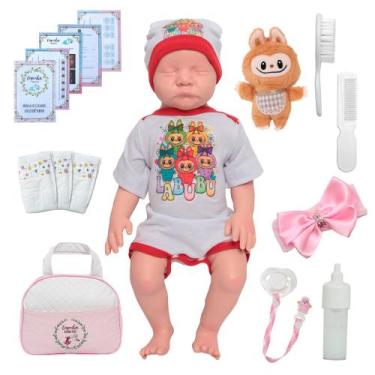Imagem de Bebe Reborn Boneca Princesa Com Pleúcia Bolsa Acessórios - Cegonha Reb
