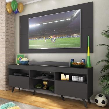Imagem de Rack C/ Painel Tv 65" Retrô Holanda Br3133 Preto