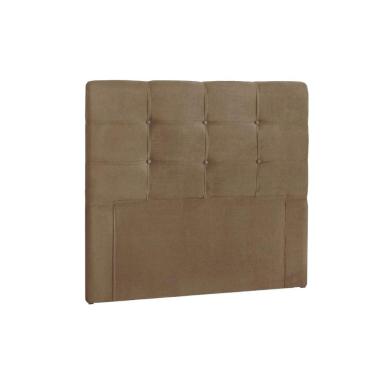 Imagem de Painel de Cama Box Estofada Solteiro Clean Plus Suede Marrom Taupe - Simbal