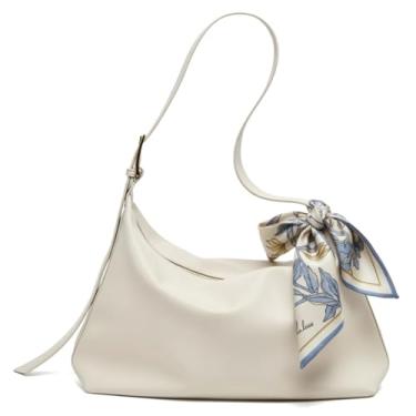 Imagem de Bolsa Feminina Média Couro Vintage Pu De Grande Capacidade + Presente Cor Off White ALWY