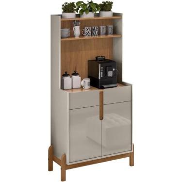 Imagem de Aparador Cantinho Cafe 50525 2 Portas 81cm Off White Cedro Dcasa Off W