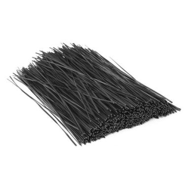 Imagem de Twist Ties HHTHH 1000 unidades de plástico preto de 25 cm com núcleo d
