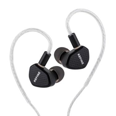 Imagem de HIFIXAUDIO Monitor intra-auricular Kefine Klean, fones de ouvido IEM com diafgrama DLC de 10 mm, driver dinâmico, fones de ouvido HiFi para jogos com dois bicos intercambiáveis e cabo destacável de 2