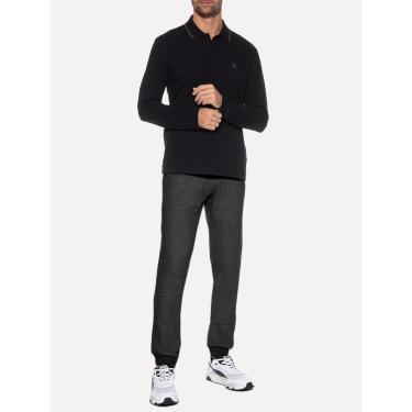 Imagem de Calça Calvin Klein Jeans Masculina Moletom Side New Logo Grafite Mescla-Masculino