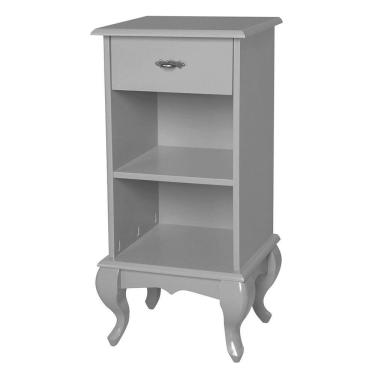 Imagem de Mesa de Cabeceira Estreita Antique 1 Gaveta e 2 Nichos Laca