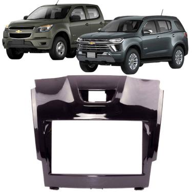 Imagem de Moldura 2 Din S10 Trailblazer 2012 à 2016 Black Piano Painel Central Multimidia Som Expex Epx 278