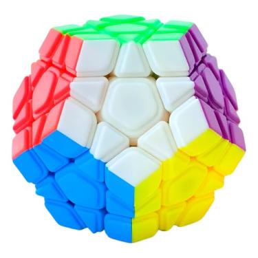 Imagem de Cubo Mágico Dodecaedro 12 Faces, Plástico Colorido, 9cm x 3,2cm, Quebra-Cabeça Interativo com Parafusos Ajustáveis, Recomendado para Maiores de 5 Anos