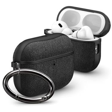 Imagem de Spigen Capa para AirPods Pro 3, Urban Fit compatível com AirPods Pro 3ª geração (2025), capa de tecido premium com mosquetão - preto fosco