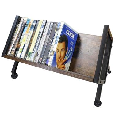 Imagem de PUTNATRUE Rack de armazenamento de DVD e CD, prateleira de armazenamento Blu ray comporta até 28 capas de DVD, suporte de mídia de alta capacidade também usado para CDs, videogames, torneiras Vhs