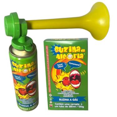 Imagem de Buzina da Alegria para Torcida, Carnaval, Festas e Jogos 250ml Buzina a Gás com Corneta