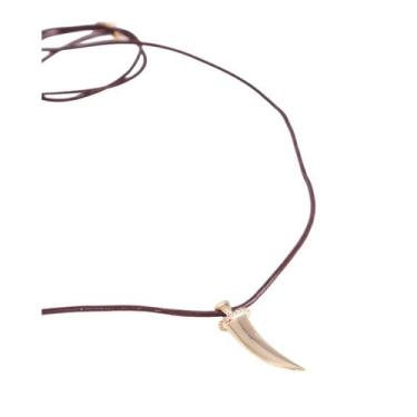 Imagem de Colar Feminino Longo Dente Dourado - Fabiana Haverroth